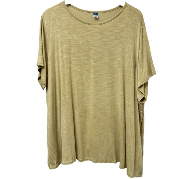 Old Navy Luxe Tee Plus Size 2X Soft Viscose Short Sleeve Womens Top Green - Picture 1 of 6